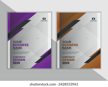 Plantilla de diseño de portada de libro corporativa y creativa.