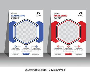 Corporate and creative business flyer design template.