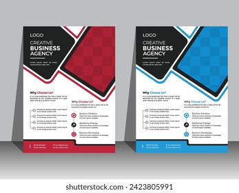 Corporate and creative business flyer design template.