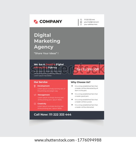corporate  creative business flyer with editable high quality vector file 