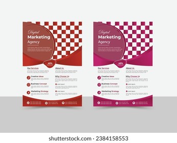 Corporate creative business flyer template design sets. perfect for creative professional business.