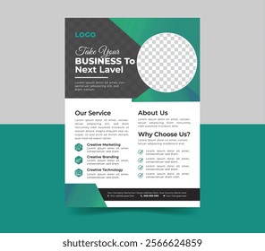 Corporate creative  business flyer template design, vector template design. Flyer in A4,easy to use and edit. Perfect for creative professional business.