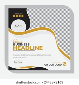 Corporate and creative business social media post design for marketing