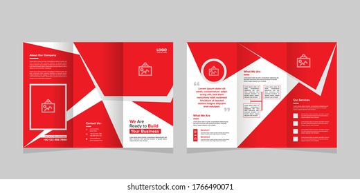 Corporate, Creative, Business Trifold Brochure Template. Trifold Brochure Template with replacable image.