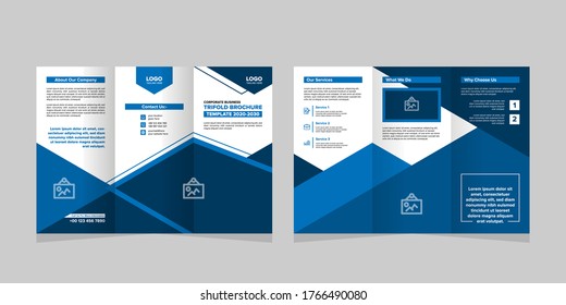 Corporate, Creative, Business Trifold Brochure Template. Trifold Brochure Template with replacable image.