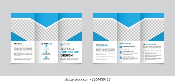 Corporate creative business trifold brochure template design