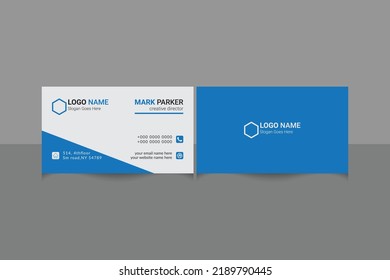  Corporate, Creative and Clean Double-sided Business Card Design Template. 