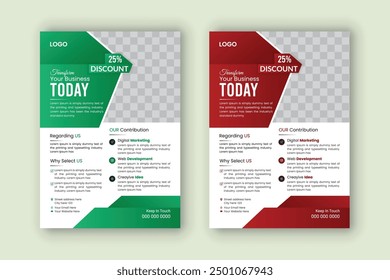 Corporate creative colorful business flyer template design set, abstract business flyer, vector template design or business poster template design
