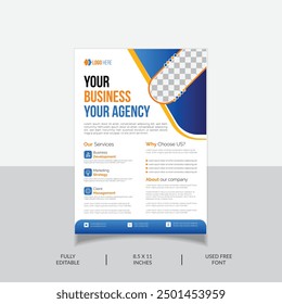 Corporate creative colorful business flyer template design with abstract business flyer, vector template design, or business poster template design.