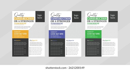 Corporate creative colorful business flyer template design set, abstract business flyer, vector template design or business poster template design