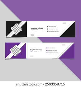 Design-Vorlage für kreative E-Mail-Signaturen in Unternehmen. Mailer persönliche Business minimalistische Web Social Media Banner