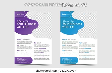 Corporate Creative Flyer Broschüre Design, Business Flyer Größe A4 Vorlage, Kreativbroschüre, Trenddecke 