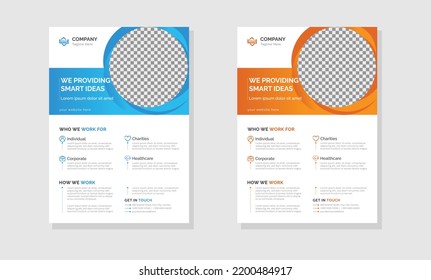 Diseño de volante corporativo y creativo