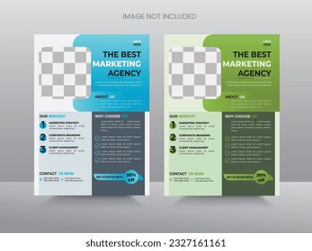 Corporate and creative flyer template design 