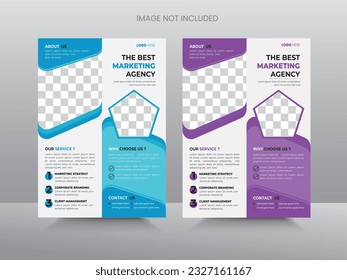 Corporate and creative flyer template design 