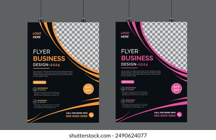 Corporate creative flyer template design business proposal, promotion, advertise, publication, cover page.