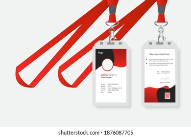 Corporate and creative id card design template  vector illustration.