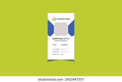 Corporate  Creative ID Card Design, Vector File Design, Office Id Card Design, Student Id Card Design.