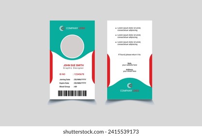 Corporate  Creative ID Card Design, Vector File Design, Office Id Card Design, Student Id Card Design.