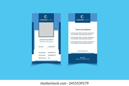 Diseño de tarjeta de identificación creativa corporativa, diseño de archivo vectorial, diseño de tarjeta de identificación de Office, diseño de tarjeta de identificación de estudiante.