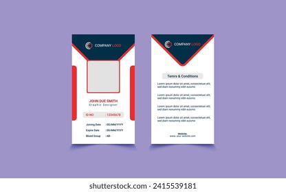 Corporate  Creative ID Card Design, Vector File Design, Office Id Card Design, Student Id Card Design.