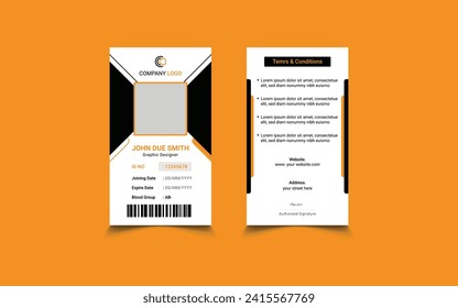 Corporate  Creative ID Card Design, Vector File Design, Office Id Card Design, Student Id Card Design.