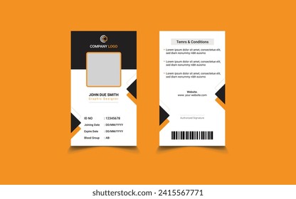 Corporate  Creative ID Card Design, Vector File Design, Office Id Card Design, Student Id Card Design.