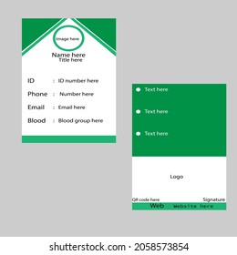 Plantilla de tarjeta de identificación corporativa y creativa.