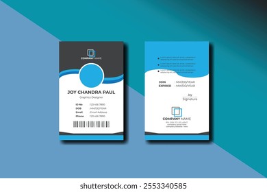 Diseño de tarjeta de identidad Corporativa y creativa con archivo listo para imprimir.
Creativo y minimalista   documento de identidad . Diseño Abstractas de la tarjeta de identidad. 
Plantilla moderna de la tarjeta de identidad con interfaz de usuario plana. 