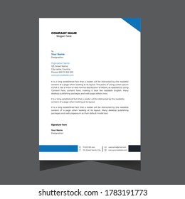 diseño corporativo creativo de Letterhead con archivo vectorial editable de alta calidad