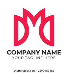 Corporate Creative Modern Abstract Business DMD Letter Logo Design Template