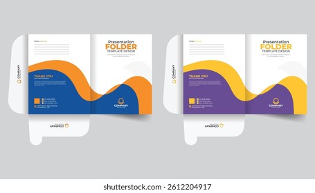 Corporate and creative modern abstract layout report cover design, Presentation folder template design, Folder design, cover for catalog, brochures, Annual report cover
