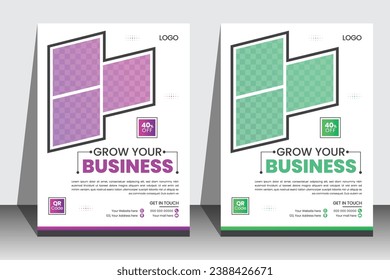 Corporate, Creative and Modern business flyer design template.