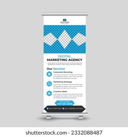 Corporate creative modern business roll up banner design template