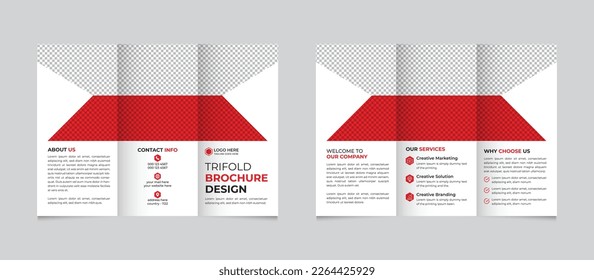 Corporate creative modern business trifold brochure template design