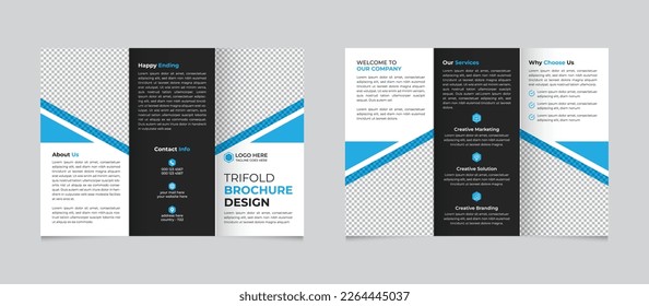 Corporate creative modern business trifold brochure template design