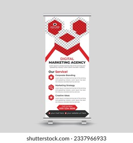 Corporate creative modern marketing roll up banner design template