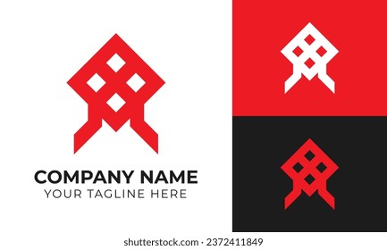 Plantilla de diseño de logotipo empresarial abstracto creativo y moderno