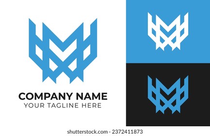Corporate creative modern minimal abstract business logo design template