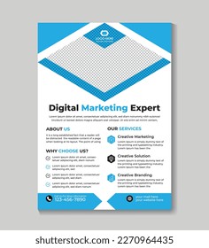 Corporate creative modern minimal clean business flyer design template