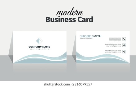 Corporate Creative Professional Modernes, sauberes Muster Trendstyle und schwarz-weiß-grün 3D-Identitätsdesign mit doppeltem Farbverlauf-Design Luxus minimaler Mehrzweck-Druck für Visitenkarte
 