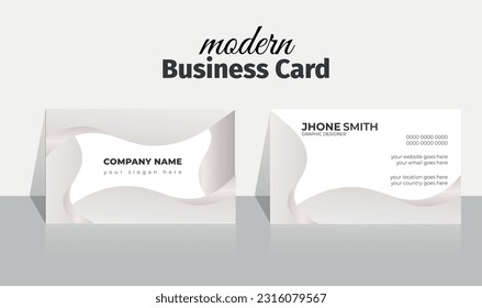 Corporate Creative Professional Modernes, sauberes Muster Trendstyle und schwarz-weiß-grün 3D-Identitätsdesign mit doppeltem Farbverlauf-Design Luxus minimaler Mehrzweck-Druck für Visitenkarte
 