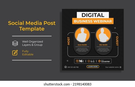 Corporate Creative Social Media Post Design template vector premium