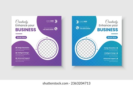 Corporate creative social media post vector design template, banner, ads, cover, for Facebook, Instagram, LinkedIn, Twitter