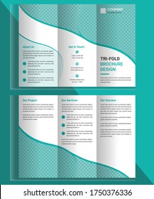 Corporate And Creative Tri-Fold Brochure Design Template For Business. Print Ready Brochure Template In A4 Size.Tri-Fold Brochure Design.