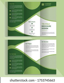 Corporate And Creative Tri-Fold Brochure Design Template For Business. Print Ready Brochure Template In A4 Size.Tri-Fold Brochure Design.