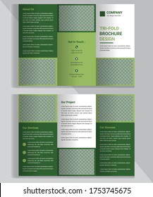 Corporate And Creative Tri-Fold Brochure Design Template For Business. Print Ready Brochure Template In A4 Size.Tri-Fold Brochure Design.