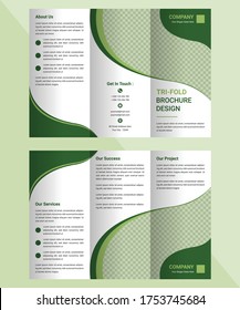 Corporate And Creative Tri-Fold Brochure Design Template For Business. Print Ready Brochure Template In A4 Size.Tri-Fold Brochure Design.