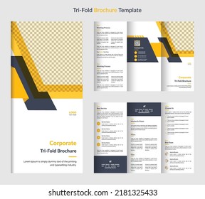 Corporate creative trifold brochure template in A4  size
