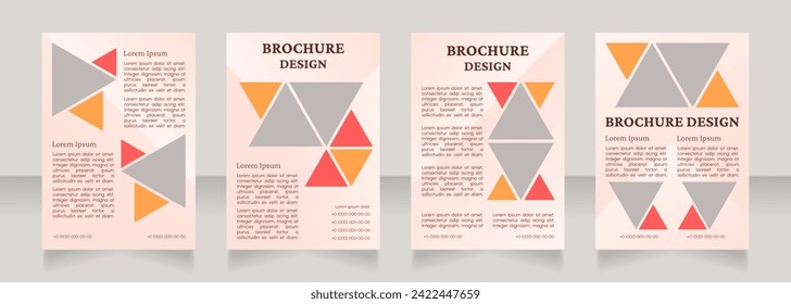 Corporate culture in office blank brochure layout design. Vertical poster template set with empty copy space for text. Premade corporate reports collection. Editable flyer paper pages